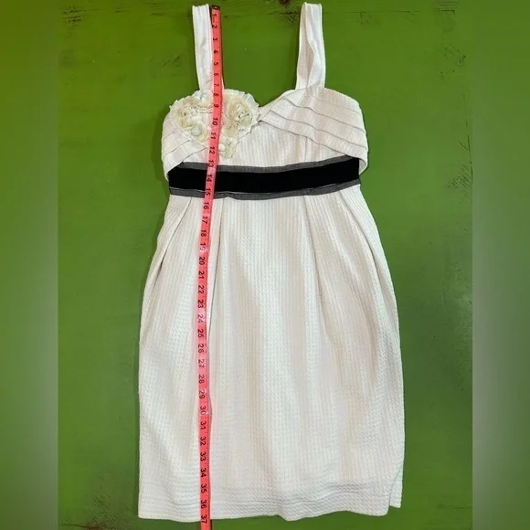 Deletta Corsage midi dress. Creamy white Size Extra Small Sold by Anthropologie - Picture 6 of 9